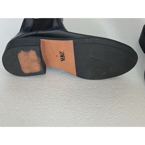 Zara Women's Boots Black EUC Chelsea Ankle Bootie EU Size 38 US 7.5–8 - Picture 15 of 15